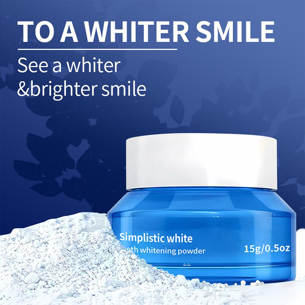 Teeth Whitening From Home - Prosty w użyciu biały proszek do