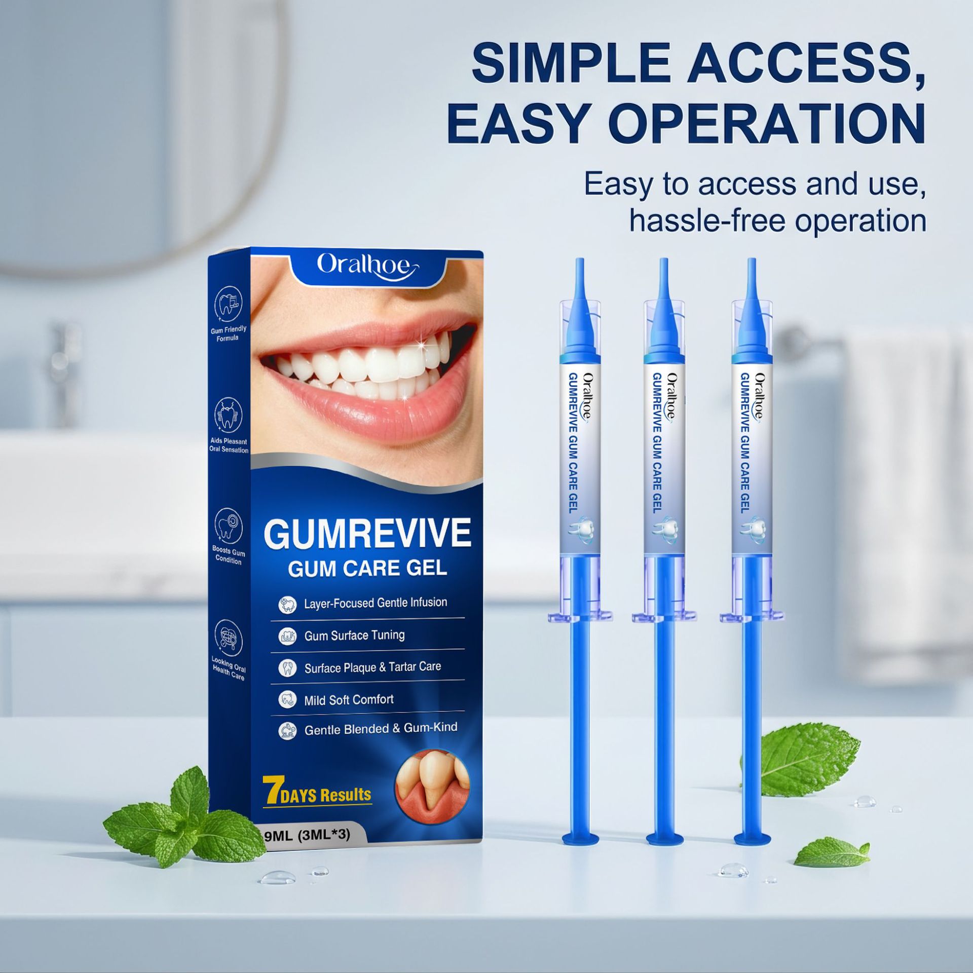 Teeth Whitening Home Kit - Oralhoe Gum Care Gel 3 szt.
