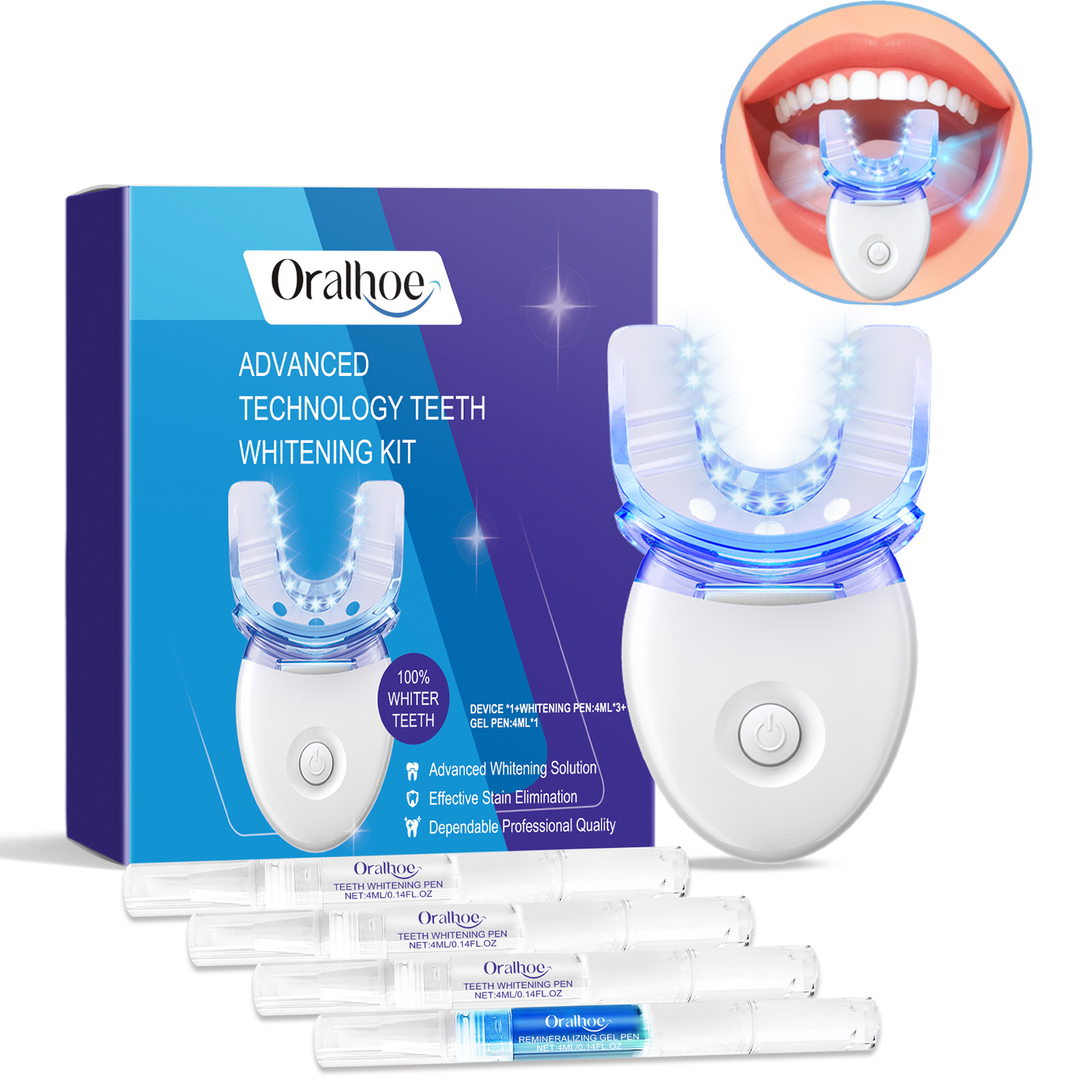 Teeth Whitening From Home - Profesjonalny zestaw do wybielania zębów z
