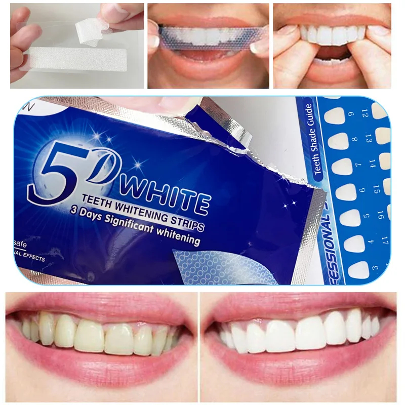 1-12 szt. 5D Naklejki wybielaj – Teeth Whitening From Home recenzja i cena