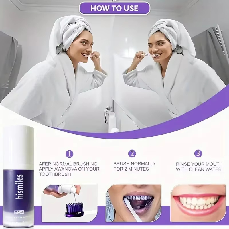 Fioletowa pasta do zębów wybie – Teeth Whitening Mousse recenzja i cena